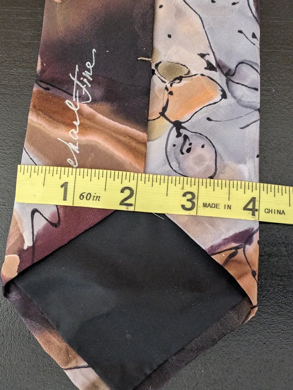 Hand-Painted Abstract Silk Scarf